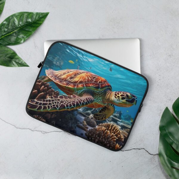 Funda para laptop tortuga 13 Funda para laptop de 13", estampado de tortuga marina, color azul