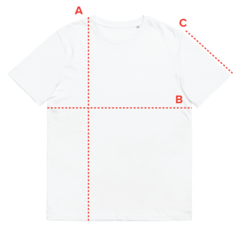 7529_product_size_guide Una playera de algodón orgánico, color blanco