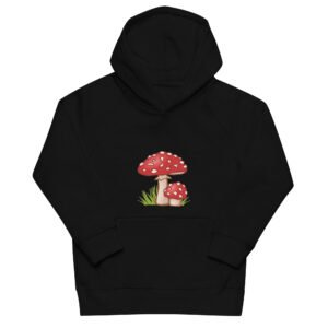 sudadera infantil ecológica de algodón orgánico, con estampado amanita