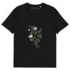 playera estampada de flores azules