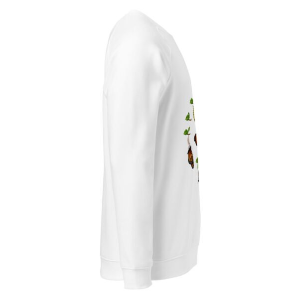 Sudadera orgánica raglán unisex | Ciclo de mariposa