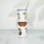 Vaso reutilizable blanco de acero inoxidable con ciclo de mariposa monarca